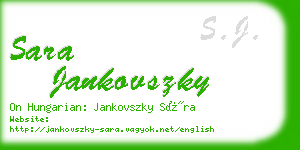 sara jankovszky business card